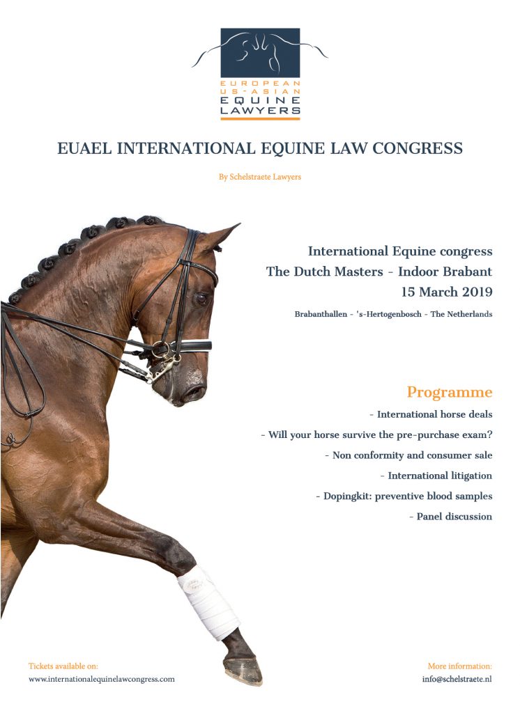EUAEL International Equine Law Congress 2019 European Us Asian Equine